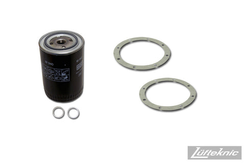 Engine oil filter kit w/ crush rings - Porsche 911, 914-6, 1965-1971