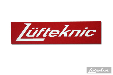 Lüfteknic sticker - red and white logo - Multiple sizes