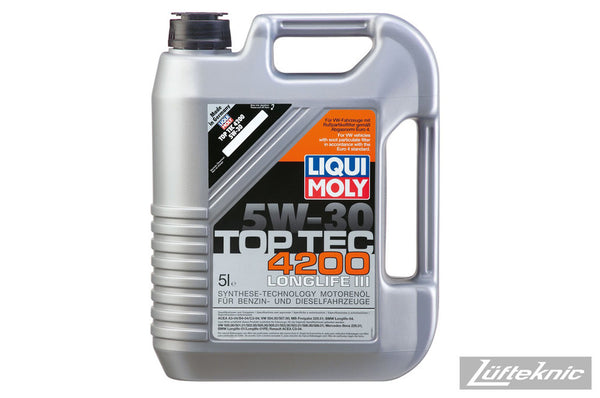 Engine oil - Liqui Moly 5w30 Top Tec 4200 Longlife III synthetic 5 lit –  Lufteknic