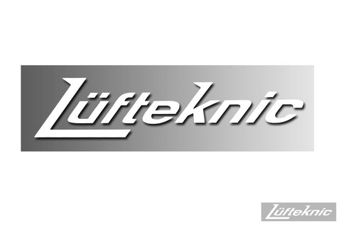 Lüfteknic sticker - classic white die-cut vinyl logo